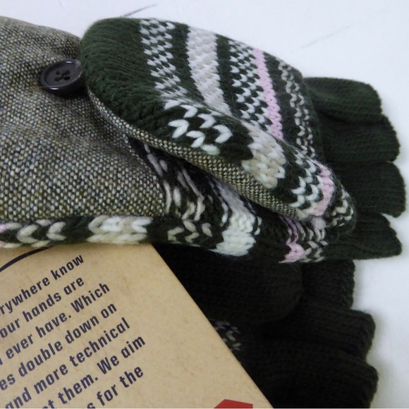 Duluth Trading Fair Isle Knit Sherpa Neck Warmer & Fleece Convertible Mittens - Picture 8 of 9